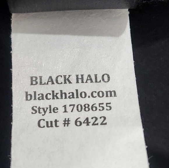 Black‎ Halo Reese Dress Fit and Flare Sweetheart Neckline Black White Pockets 8 - Picture 9 of 9